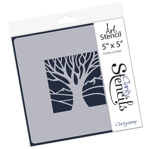 Panoramic Aperture One Tree <br/> 5" x 5" Stencil