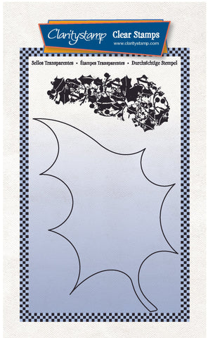 Holly Leaf Outline A6 Stamp & Mask Set