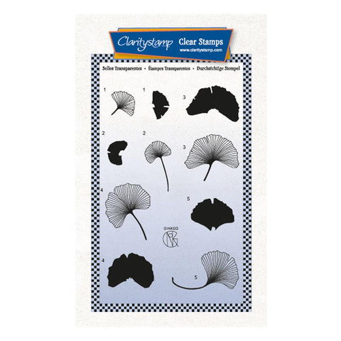 Barbara's Ginkgo Leaves A6 Stamp & Mask Set