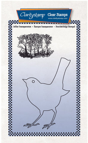 Bird Outline A6 Stamp & Mask Set