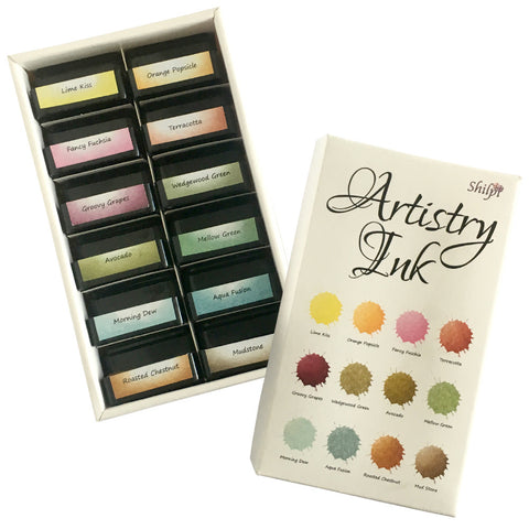 Artistry Ink Mini Ink Pads - Lime Kiss Collection (Box of 12)
