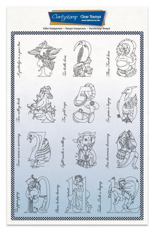 Barbara's 12 Days of Christmas A4 Stamp Set