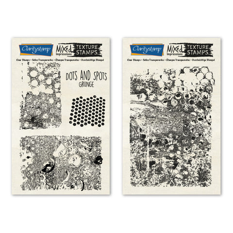 Dots & Spots - Grunge - Mixed Impressions Unmounted Clear Stamp Set
