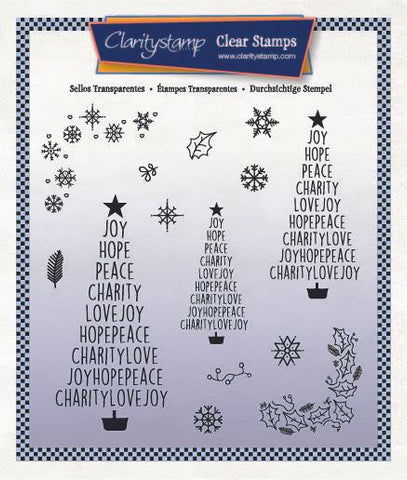 Clarity Charity Trees A5 Square Stamp Set