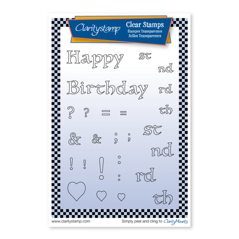 Floral Numbers - Happy Birthday Unmounted Clear Stamp Set
