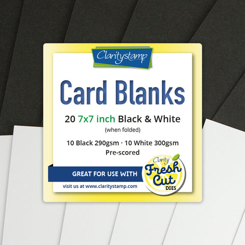 Card Blanks <br/> 7" x 7" Black & White (10 of Each)