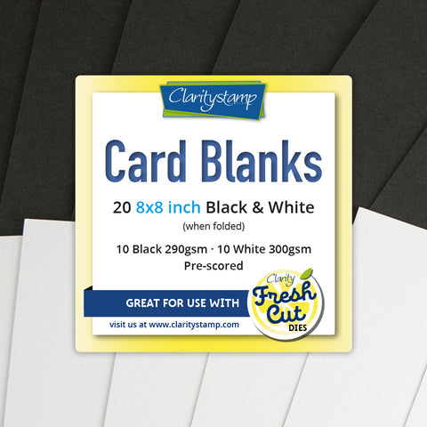 Card Blanks <br/> 8" x 8" Black & White (10 of Each)