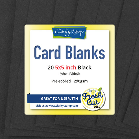 Card Blanks <br/> 5" x 5" Black x20