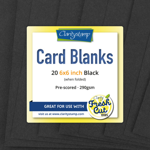 Card Blanks <br/> 6" x 6" Black x20