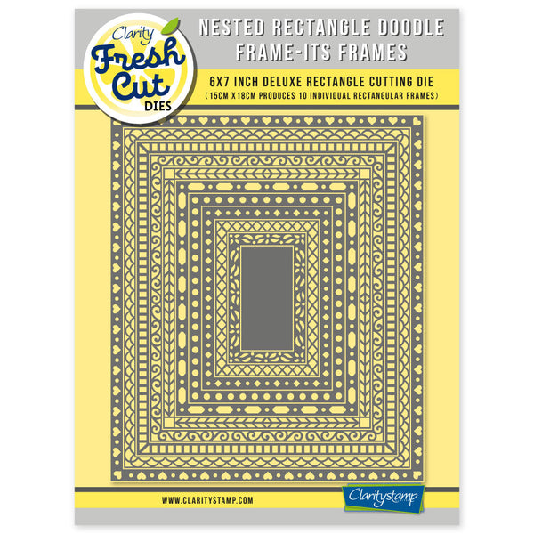 Nested Rectangle Doodle Frame-its Frames Die Set – Claritystamp