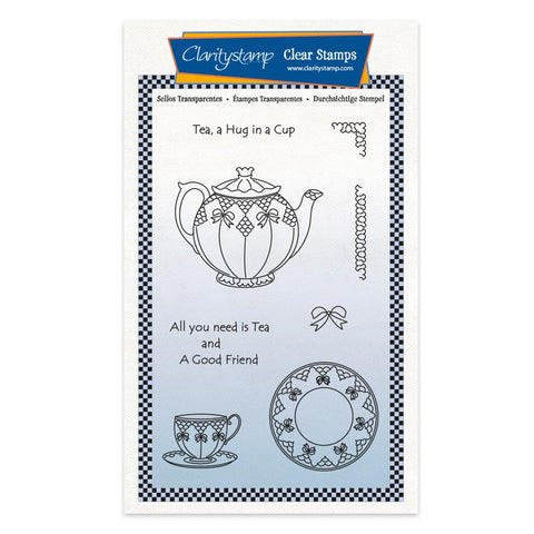 Linda Williams' All You Need Is Tea A6 Stamp & Mask Set