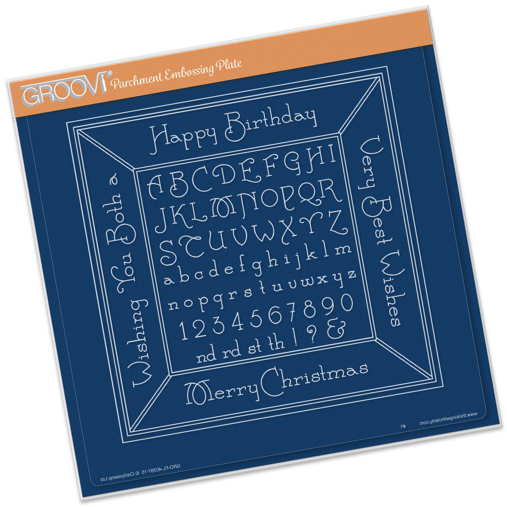 Alphabet Frame A4 Square Groovi Plate – Claritystamp