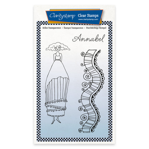 Barbara's Clarity Characters - Annabel A6 Unmounted Stamp & Mask Set