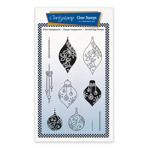 Baubles - Tina's 2 Way Christmas Ornaments A6 Stamp Set