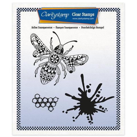 Cherry Green's Funky Bee Stamp & Mask Set