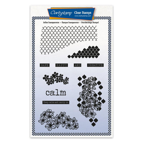 Calm - Grunge Elements A5 Unmounted Stamp Set