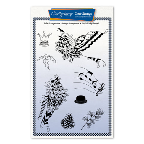 Cherry's Mythical Songbirds + MASK Unmounted Clear Stamp Set