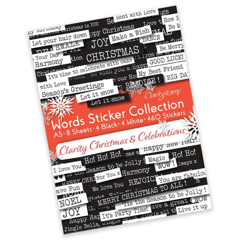 Clarity Christmas & Celebrations Words Sticker Collection