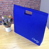 Clarity Felt Portfolio Bag - Dark Blue