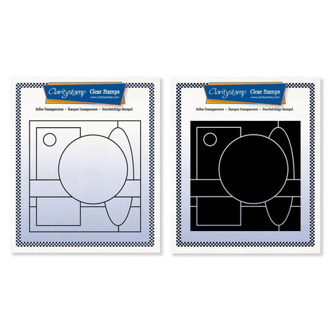 Circle Clean & Tidy Layout A5 Square Stamp & Mask Duo