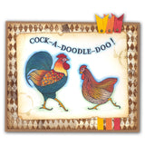 Cockerel & Hen + MASK Unmounted Clear Stamp Set