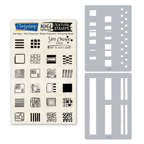 Sam Crowe's Don't Be Such A Square - Squares <br/> Stamp & Stencil Set