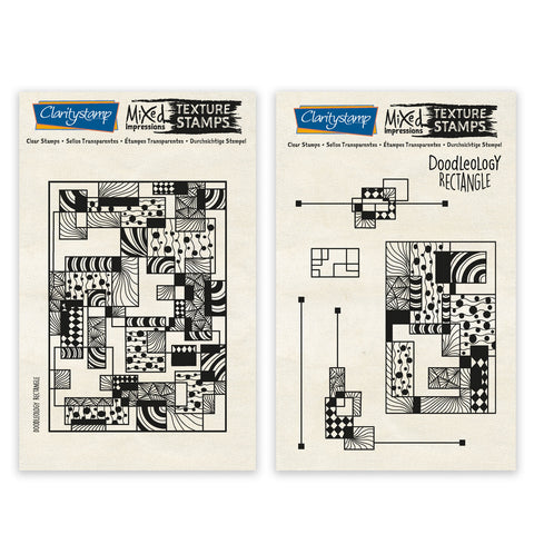 Doodleology Rectangles - Mixed Impressions Unmounted Clear Stamp Set