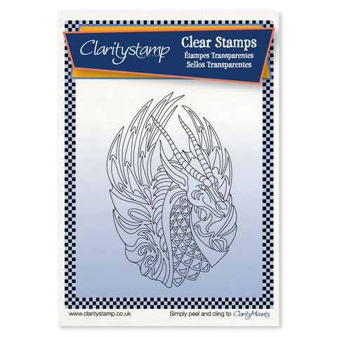 Dragon + MASK Unmounted Clear Stamp