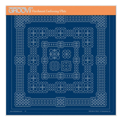 Square Emboss Design Grid Embossed Patterns A4 Square Plate – Claritystamp