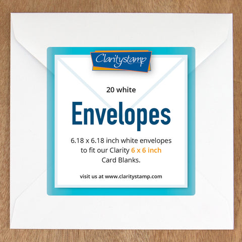 White Envelopes for 6" x 6" Card Blanks x20