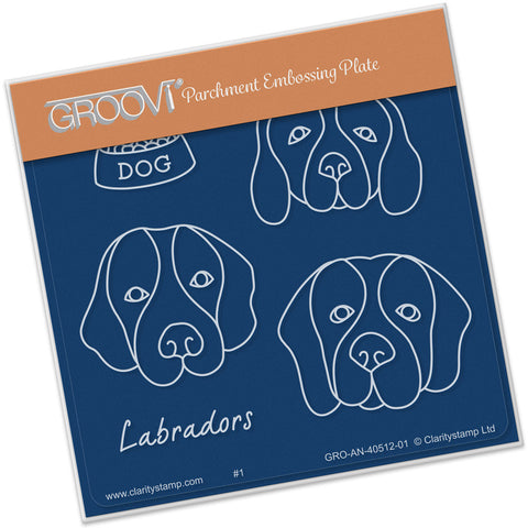 Labradors A6 Square Groovi Baby Plate