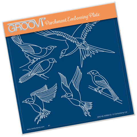 Feathered Friends A5 Square Groovi Plate
