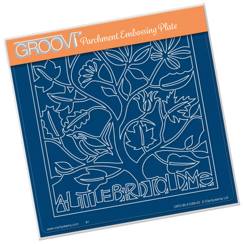 A Little Bird Told Me A5 Square Groovi Plate