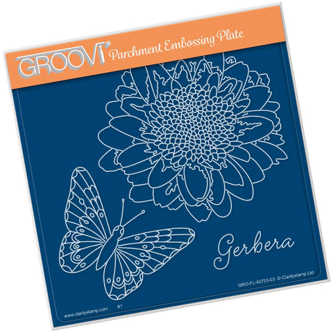 Gerbera & Butterfly A5 Square Groovi Plate
