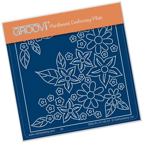 Tina's Flower Burst A6 Square Groovi Baby Plate