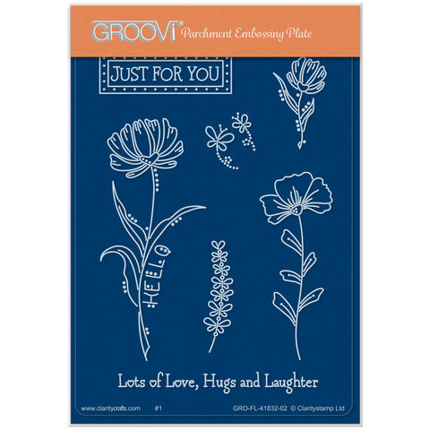 Tina's Just for You Flowers A6 Groovi Plate