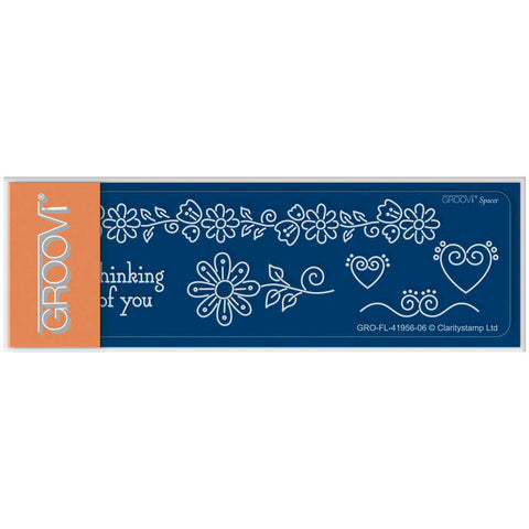 Tina's Thinking of You Flowers Groovi Spacer Plate