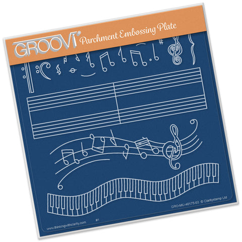 Musical Score A5 Square Groovi Plate