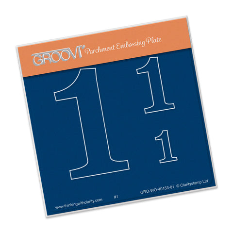 Open Number One A6 Square Groovi Baby Plate