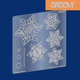 Snowflakes A5 Square Groovi Plate