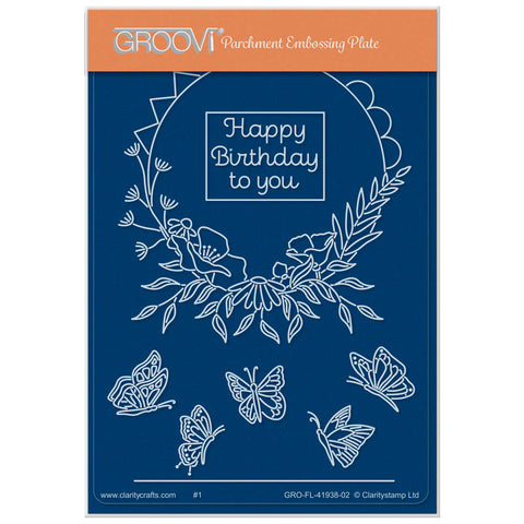 Floral Delights - Summer - Happy Birthday A6 Groovi Plate
