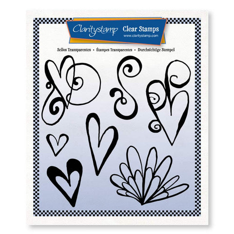 Leonie's Altered Hearts <br/> A5 Square Stamp Set
