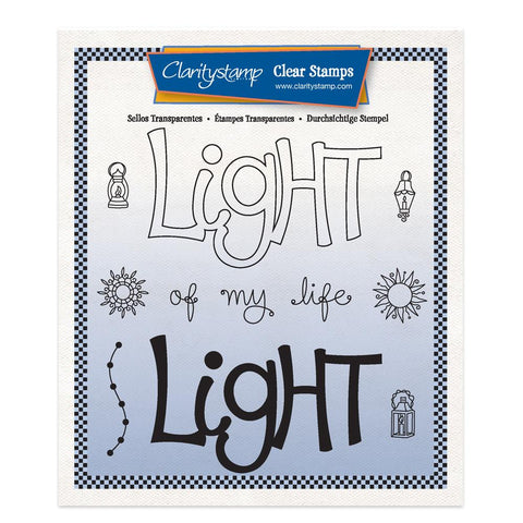 Light - Feel Good Words 2 Way A5 Square Stamp & Mask Set