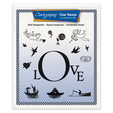 Love Framer Unmounted Stamp Set + Mask