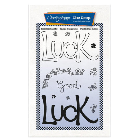 Luck - Feel Good Words 2 Way A6 Stamp & Mask Set