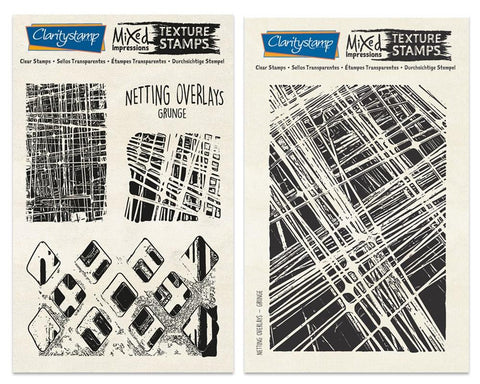 Netting Overlay - Grunge - Mixed Impressions Stamp Set