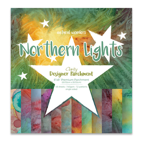 Northern Lights <br/> 8" x 8"  Designer Parchment Paper