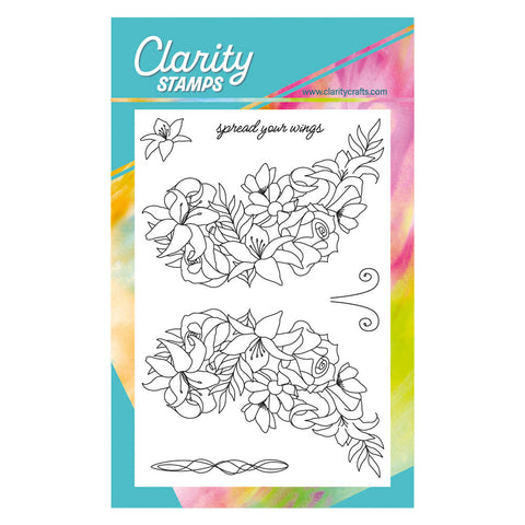 Large Bouquet Butterfly A6 Stamp & Mask Set