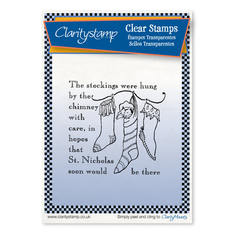 Twas the Night Stockings (2) <br/> Unmounted Fine Line Stamp