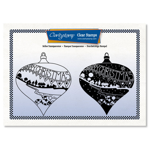 Happy Christmas Bauble <br/> A5 Unmounted Stamp Set
